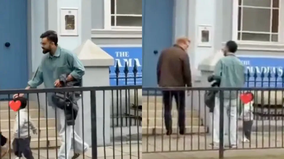 Watch- Virat Kohli Seen Strolling With Son Akaay On London Streets, Wishes Happy Holi